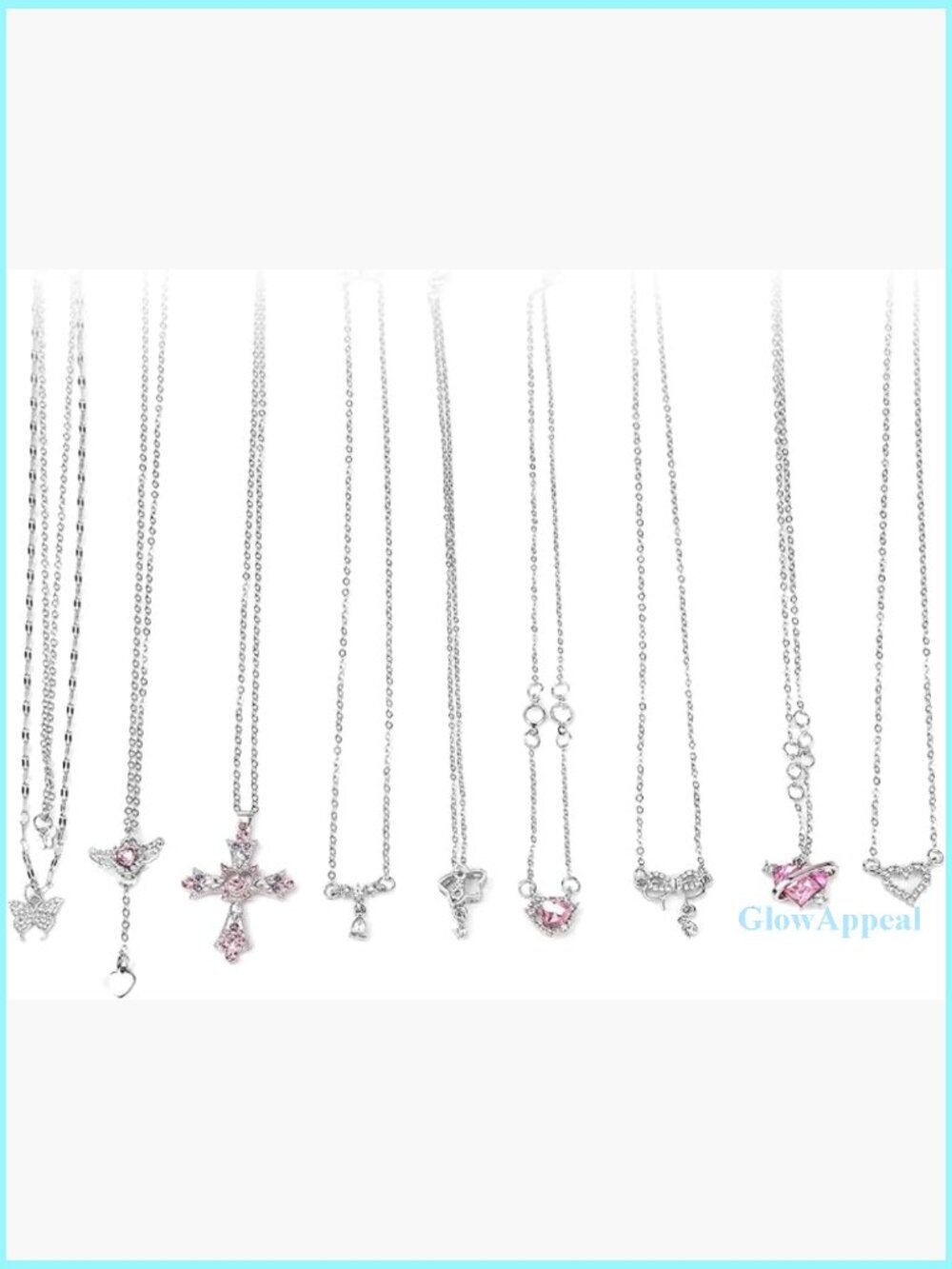 9 Piece Gothic Necklace Set Y2K Grunge Jewelry Pendant Choker